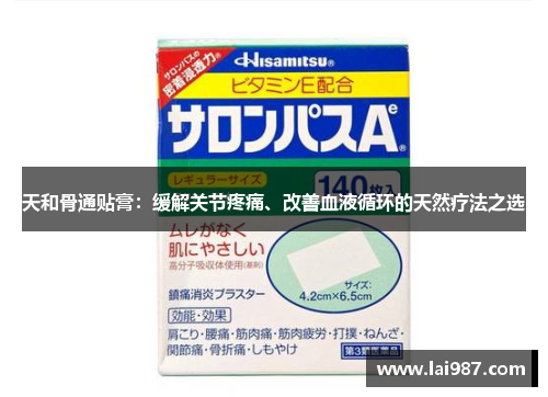 天和骨通贴膏:缓解关节疼痛、改善血液循环的天然疗法之选 天和骨通贴膏:缓解关节疼痛、改善血液循环的天然疗法之选